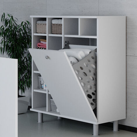 Badschrank Fynn, Weiß, 78.4 x 91.6 cm, Vicco