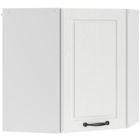 Eckhängeschrank R-Line, Weiß Landhaus, 57 cm, Vicco