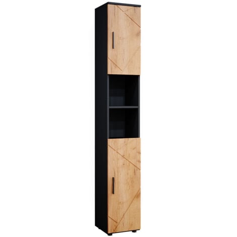 Badschrank Irma, Anthrazit, 30 x 192 cm, Vicco