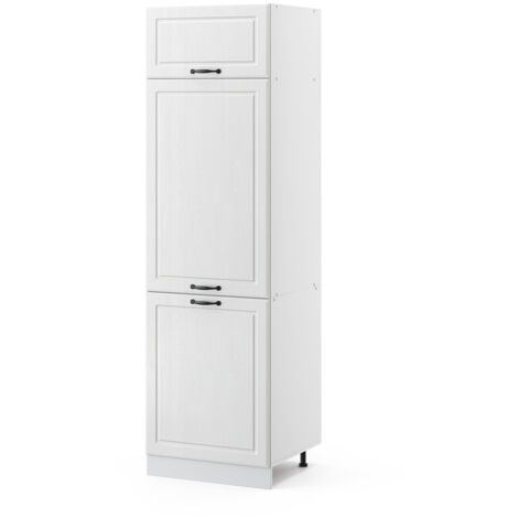 Kühlumbauschrank R-Line, Weiß Landhaus, 60 cm, Vicco