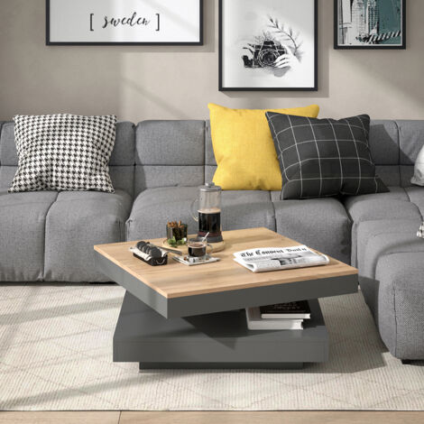 Couchtisch Elias, Anthrazit, 70 x 70 cm, Vicco