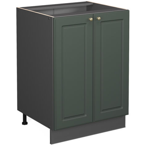 Küchenunterschrank Fame-Line, Grün-Gold Landhaus, 60 cm ohne Arbeitsplatte, Vicco