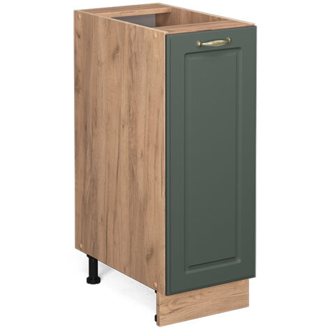Küchenschränke  Fame-Line, Grün-Gold Landhaus, 30 cm ohne Arbeitsplatte, Vicco