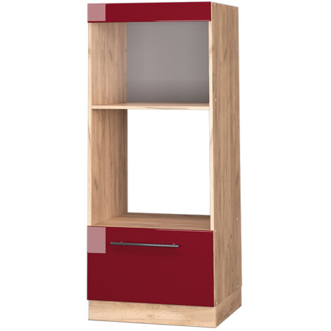 Mikrowellenschrank Fame-Line, Bordeaux Hochglanz, 60 cm offen, Vicco