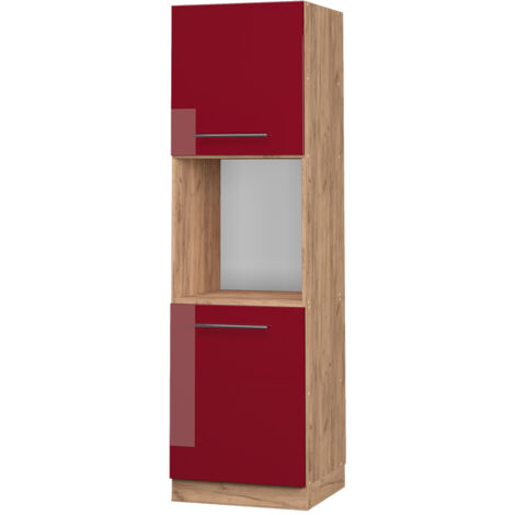 Herdumbauschrank Fame-Line, Bordeaux Hochglanz, 60 cm offen, Vicco