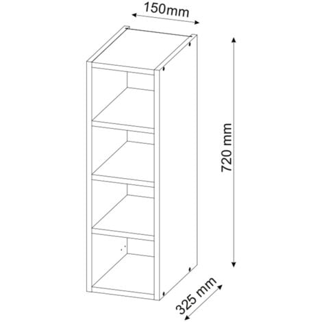 Hängeschrank Fame-Line, Anthrazit, 15 cm, Vicco