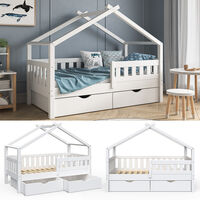 Bett Jugendbett Kinderbett Babybett mit Bettkasten und Bettgestell 160x80 