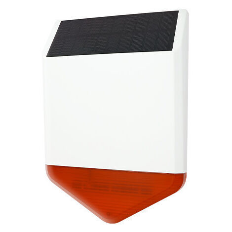 Sedea – Sirène d'alarme extérieure solaire 105 dB – Autonome et sans fil – Installation simple – Portée 100m – Compatible Securizy Home 4G (1/5)