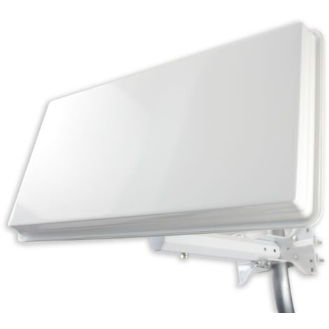 Antenne parabolique plate 2 sorties – LNB intégré – Gain 33,7 dB – Fixation universelle pour balcon et mur – Sedea (1/5)