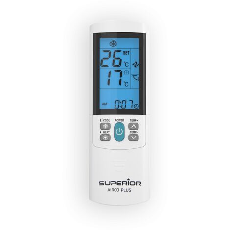 Télécommande climatisation universelle – Compatible avec modèles AIRCO PLUS – Fonctionne avec piles 827 – Économie d'énergie – Superior (1/10)
