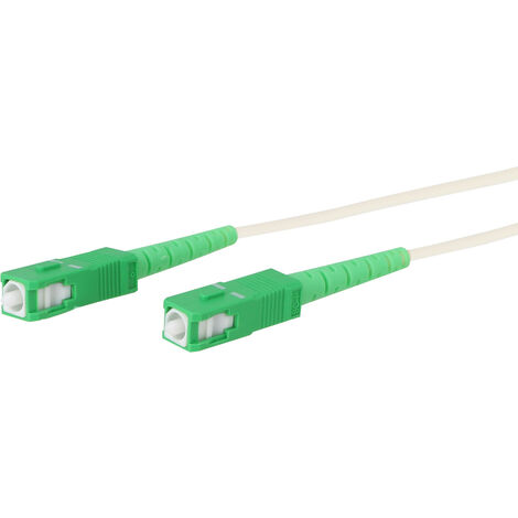Cordon fibre optique monomode SC/APC vers SC-APC mâle/mâle pour box fibre  Orange, SFR