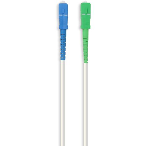 Cordon fibre optique monomode SC/UPC vers SC-APC mâle/mâle pour box fibre Free 10 mètres - SEDEA - 913630 (1/4)