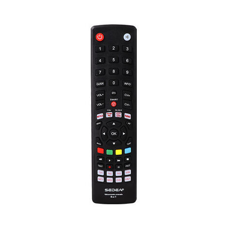 Sedea – Télécommande universelle 8 en 1 – Compatible avec TV, Satellite, DVD, VCR – Alimentation 3VCC – Touches SmartTV Netflix, YouTube (1/5)
