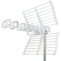 Antenne TV amplifiée TNT Ultra HD extérieure DISCOVERY V2 46 dB, filtre 4G/5G-LTE700 avec pointeur