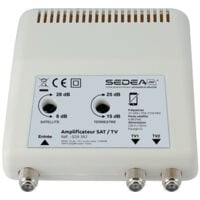 Amplificateur intérieur 28 dB, 2 sorties SAT & TERRESTRE