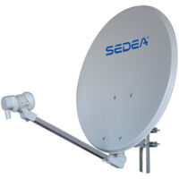 Antenne parabolique 60 cm acier traité anticorrosion – Fixation sur mât jusqu’à 50 mm – Bras en aluminium avec passage de câble intégré – Sedea