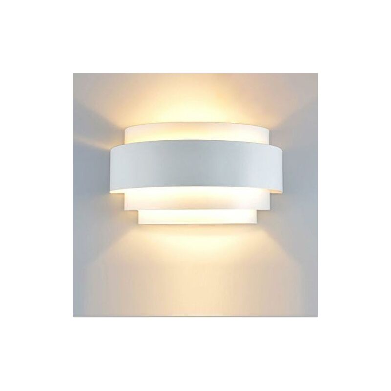 Unimall 7W Applique Blanche Murale LED Intérieur Moderne Lampe Eclairage luminaire Décoratif pour Chambre Escalier Salon Bureau Boutique 