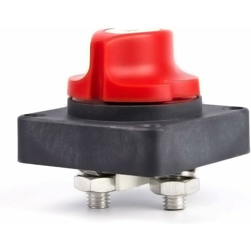 Interrupteur de déconnexion dun isolateur de batterie 1-2-Both-Off 12V 24V 48V Bouton 4 positions Interrupteur de coupure dalimentation de batterie pour voiture camping-car bateau marin RV véhicule 