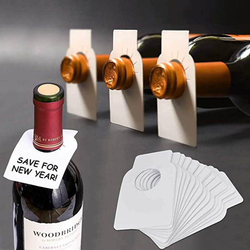 casiers à vin et étiquettes de Cave à vin étiquettes de goulot détranglement Vierges à Double Face WHK 100 étiquettes de Bouteille de vin 