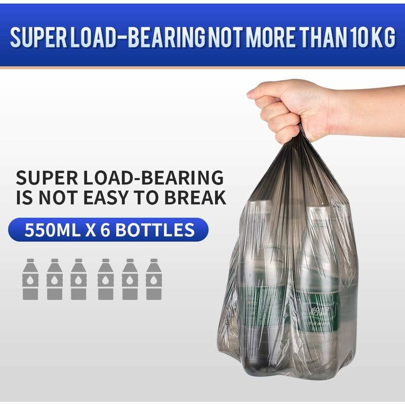 Sacs poubelle haute 100% recyclé liens coulissantes ultra résistant, U (20  x 30L)