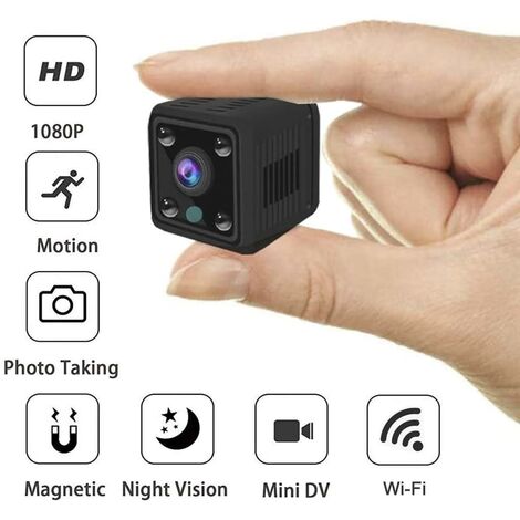 LITZEE Welcam Mini Caméra, Caméra Cachée WiFi 1080p avec Vision Nocturne Caméra de Surveillance de Sécurité à Domicile, Minuscule Bébé Caméra et Détection de Mouvement