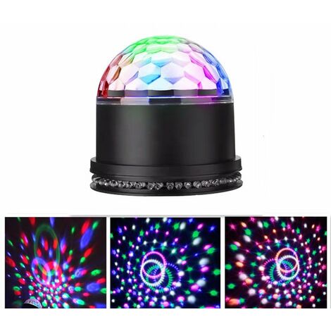 Boule disco à LED, 51LEDs 12W 7 couleurs lampe disco lumière de