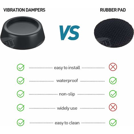 VIBIRIT Pied de Machine à Laver nti Vibration Pads Bruit Anti Vibration Pieds pour Machines à Laver et Sécheuses à Laver Patins Antivibrations en Caoutchouc VIBIRIT Pied de Machine à Laver nti Vibration Pads Bruit Anti Vibration Pieds pour Machines à Laver et Sécheuses à Laver Patins Antivibrations en Caoutchouc