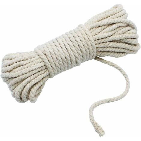 100 m 50 m de corde en coton pour Tepen Pompons MeriWoolArt Fil macramé macramé 6 mm caisses et cordons en coton 