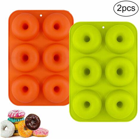 Moule Donuts, 2 Pièces Moule Donuts Cake Factory, 8 Cavités Moule a Donuts,  Antiadhésif Moule Donuts Silicone, Moule à Donuts Silicone Convient pour  Gâteaux Pains Desserts Muffins Cupcakes ( Bleu ) 