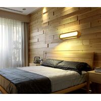 Applique Murale LED Interieur, Lampe Murale Bois Dimmable LED Mur Lumière pour Salon Chambre Escaliers Couloir Salle de bain (45CM)