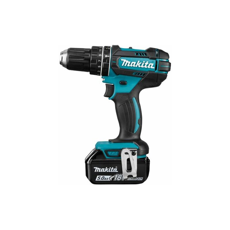 Makita DHP482RTJ Akku-Schlagbohrschrauber 18 V 2x 5,0 Ah Akku Ladegerät Makpac
