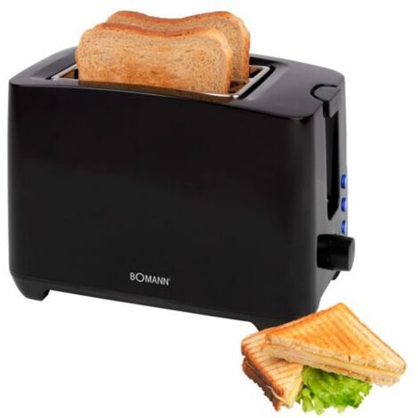 Bomann TA 6065 CB schwarz 2 Scheiben Toaster
