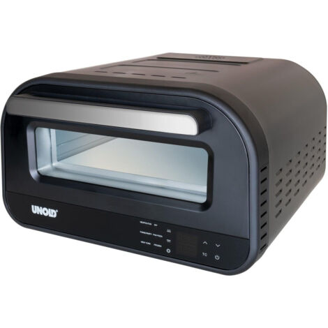 Pizzaofen Unold Don Luigi 68815 – 1700W Leistung – Cordieritplatte für knusprigen Boden – Doppeltverglaste Tür – Programmierbarer Timer (1/5)