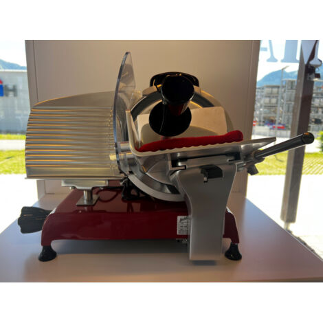 Berkel Red Line 250 Schneidemaschine Elektro – Scheibendicke 1,4 cm – für präzise Aufschnittarbeiten – Rot, Silber Edelstahl (1/7)