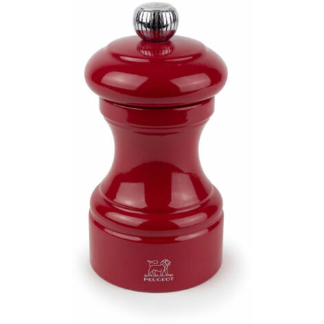 Peugeot Bistro Salzmühle 10 cm Passionsrot lackiert Holz
