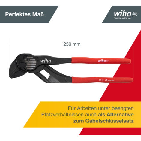 Wiha Zangenschlüssel Classic (40923) I knopflose Zange mit Ratschenprinzip 200mm I bis zu 10 fache Handkraftverstärkung