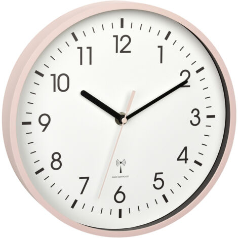 TFA Dostmann 60.3550.16 Funk Wanduhr 24.5 cm x 4.2 cm  Rosa
