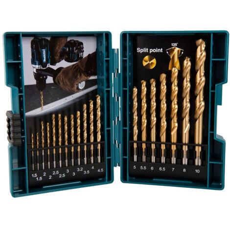 Makita B-67795   Metall-Spiralbohrer-Set  1.5 mm, 2.0 mm, 2.5 mm, 3.0 mm, 3.2 mm, 3.5 mm, 4.0 mm, 4.