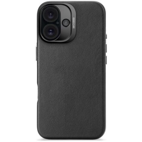Decoded Leather Backcover iPhone 16 Black (1/4)