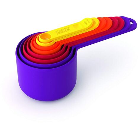 Set de 8 Messlöffel Nest Measure Multicolour - Joseph Joseph Stapelbare Becher und Löffel mit einrastenden Griffen, spülmaschinenfest.