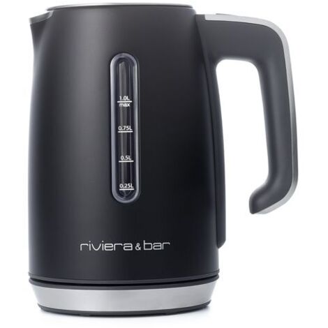 riviera&bar LILA Wasserkocher Stainless Steel 1L Black