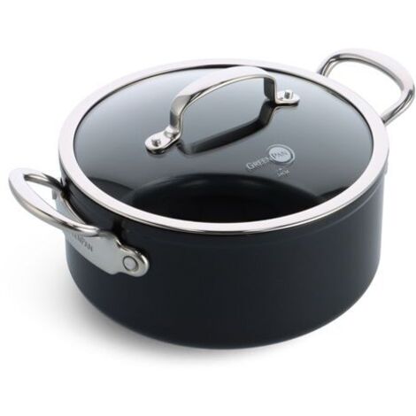 GreenPan Barcelona Pro Kasserolle 24cm Schwarz