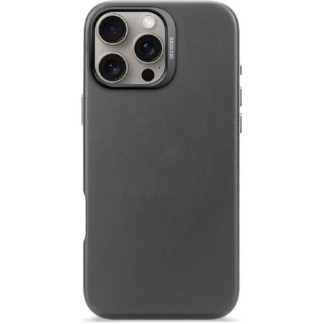 Decoded Leather Backcover iPhone 16 Pro Max Black (1/5)