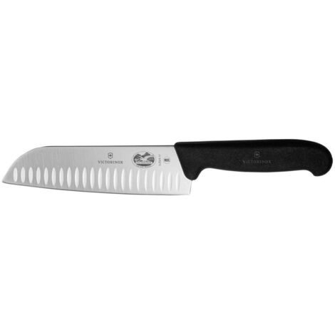 Victorinox Fibrox Santokumesser Kullenschliff 17cm schwarz