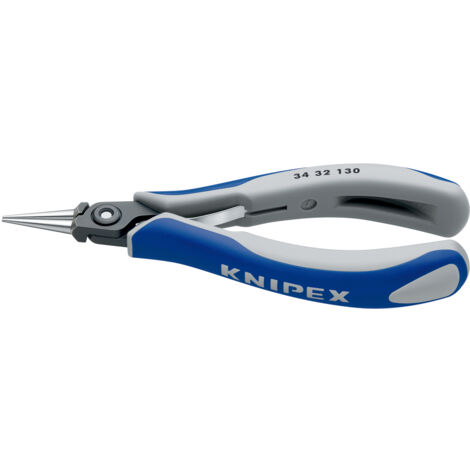 KNIPEX 34 32 130 Präzisions-Elektronik-Greifzange mit Mehrkomponenten-Hüllen brüniert 130 mm