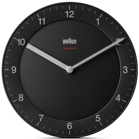 funk wanduhr braun