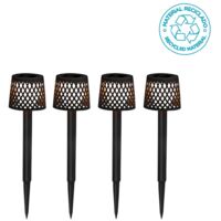 New Garden Gretita Solar Erdspieß Leuchte, 4er Pack Schw.
