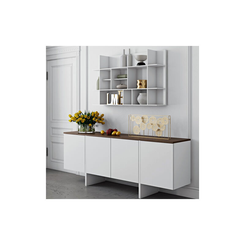 Credenza buffet moderna TemaHome con 4 ante. Mobili