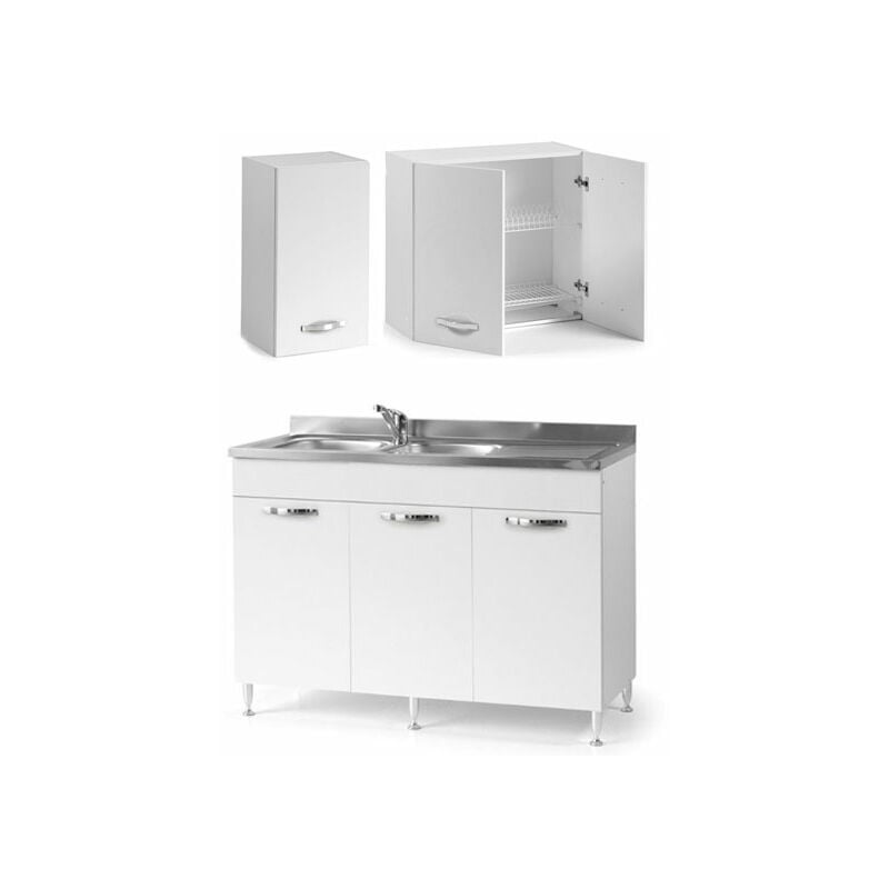 Mobile per cucina componibile con anta 40 cm bianco frassinato. Mobili base per  cucine componibili, dimensioni