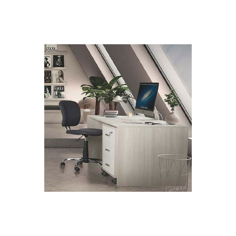 Scrivania ufficio olmo larga 120 cm. Scrivanie in legno porta pc per  arredamento camerette, dimensioni 73x120x73 cm.